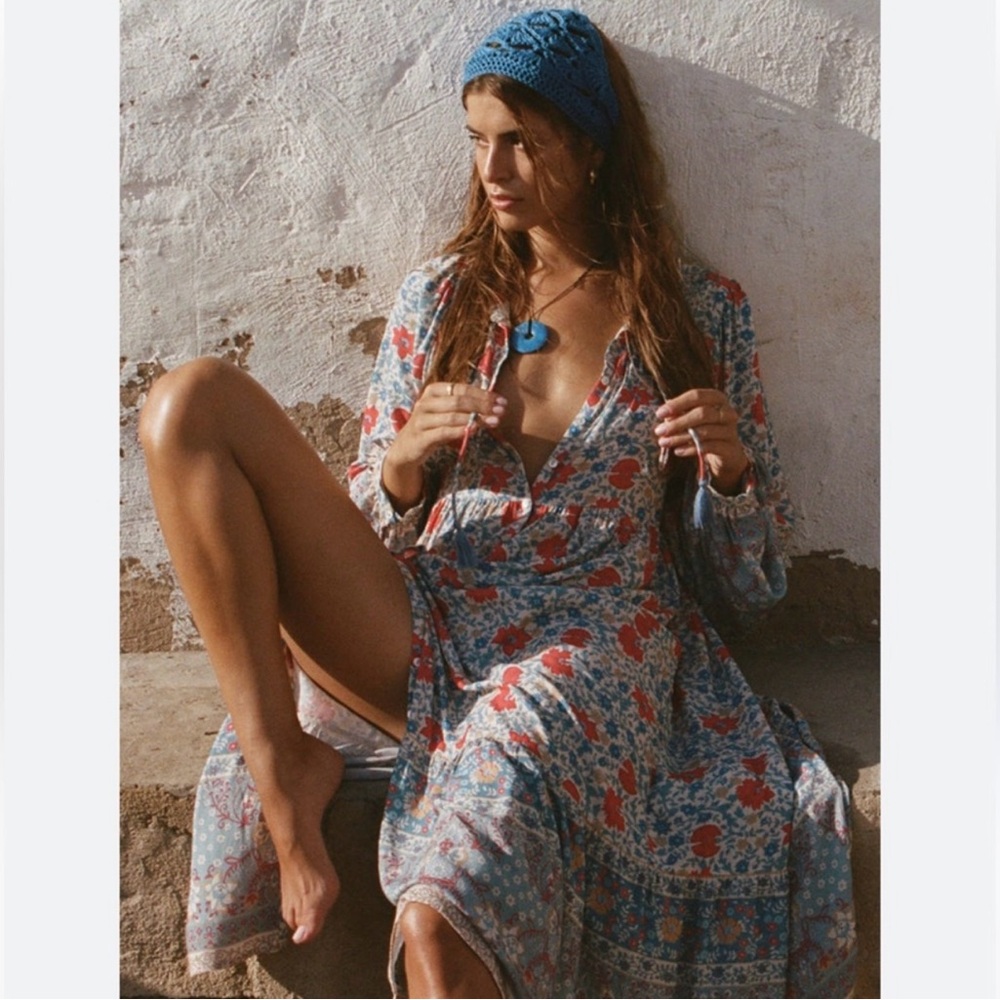 Spell Village Button Down Midi Dress - Size XL